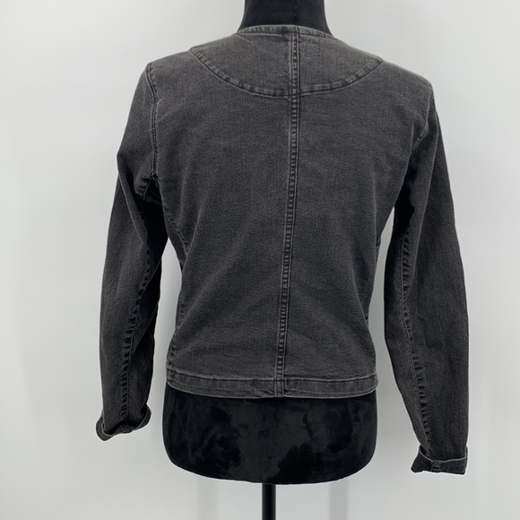 Levi’s Jacket Black denim size Medium Moto Vintage - Picture 5 of 7